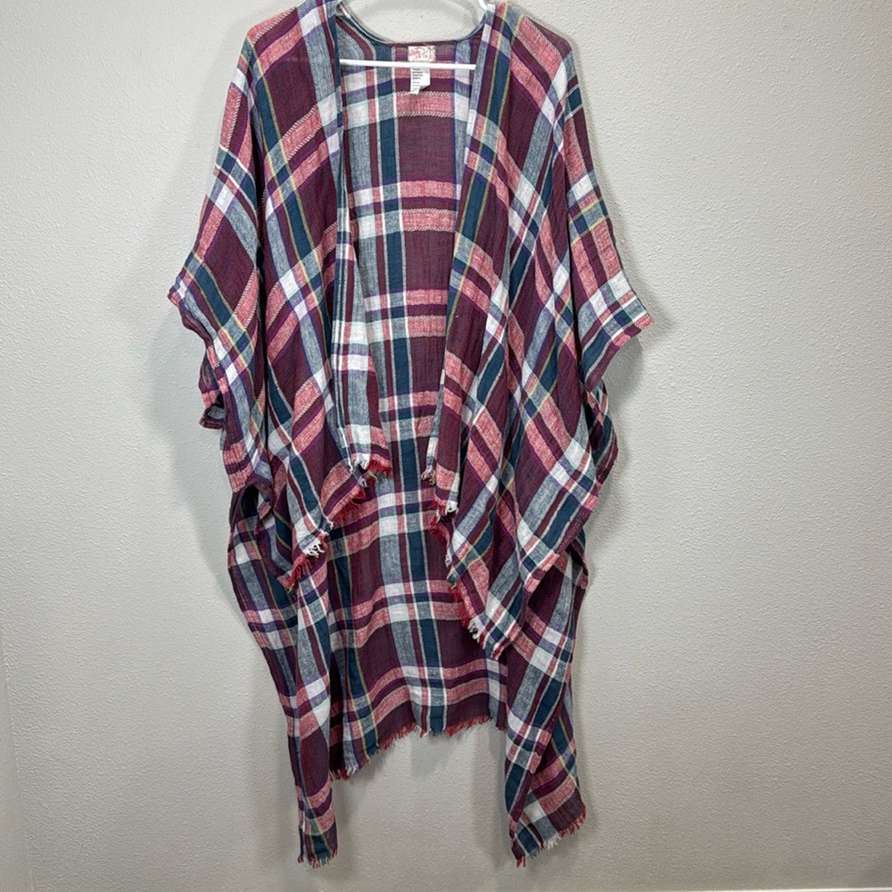 Free people reverie plaid kimono